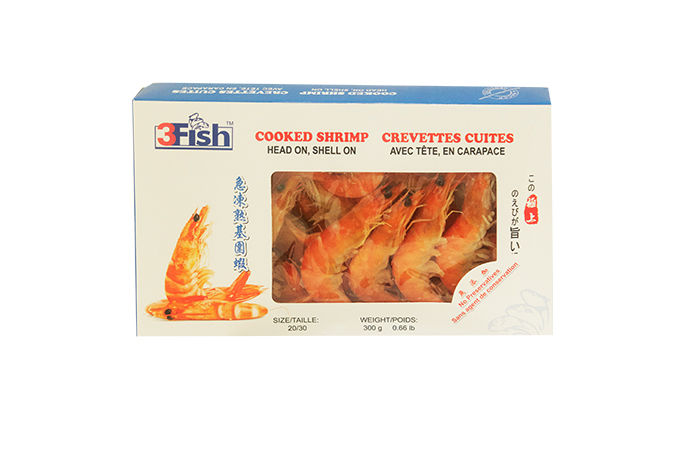 Cooked Shrimp Head On - 3Fish
